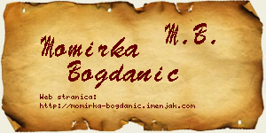 Momirka Bogdanić vizit kartica